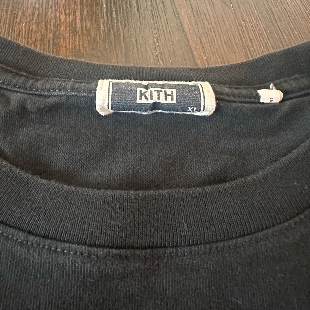 Kith Black Tee with Floral Graphic - Picture 4 of 4